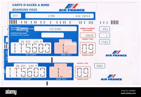 Air France Boarding Pass Hi Res Stock Photography And Images Alamy
