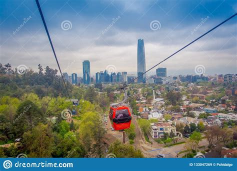 Santiago Chile October 16 2018 Cable Car In San