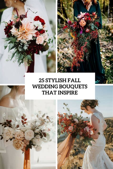 Fall Wedding Bridal Bouquets With Lots Of Greens 20 Elegant White And