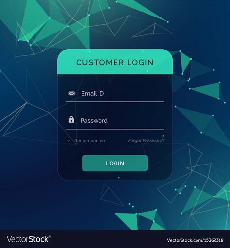 Creative Login Form Ui Template For Your Web Vector Image