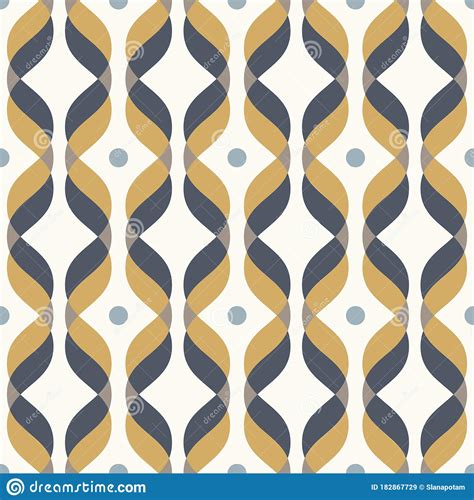 Ogee Seamless Vector Curved Pattern Abstract Geometric Background Mid