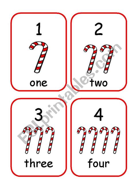 Numbers 1 12 Flash Cards Esl Worksheet By Marialena2009