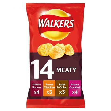 Walkers Meaty Variety Crisps 25g X 14 Approved Food