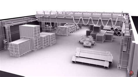 Industrial Warehouse 3d Set Modeling Youtube