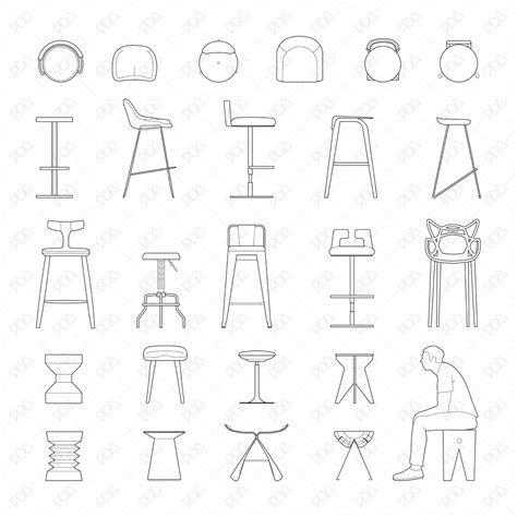 Cad And Vector Stools Multi Pack Post Digital Architecture