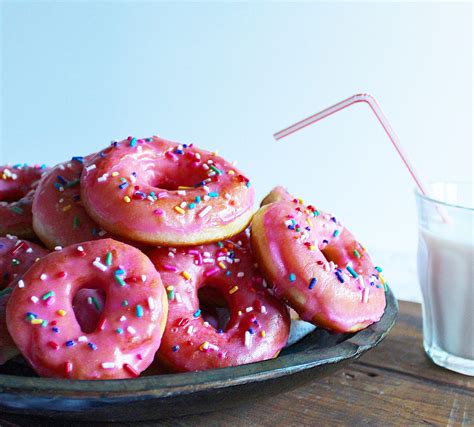 Pink Glazed Sprinkle Donuts Eye Doc Bakes