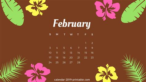Stylish november 2019 calendar wallpaper. february 2019 hd desktop wallpaper | Calendar wallpaper ...