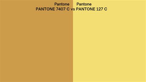 Pantone 7407 C Vs Pantone 127 C Side By Side Comparison