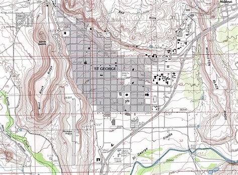 St George Stock Vector Images Alamy Printable Map Of St George Utah