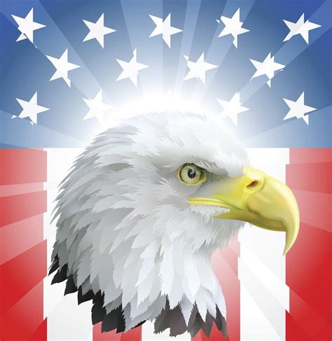 Patriotic American Eagle And Flag Stock Vector Illustration Of