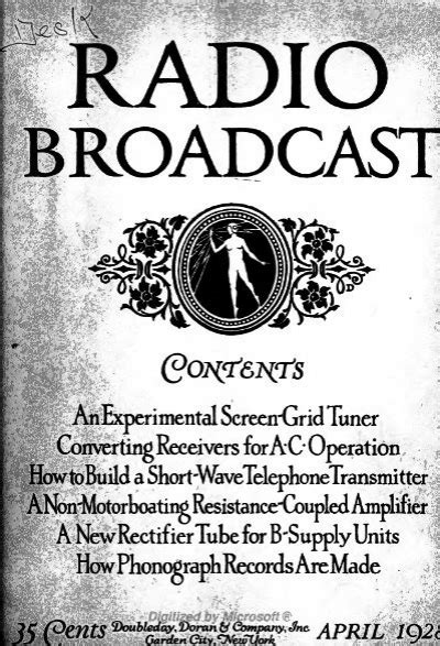 Radio Broadcast 1928 April 58 Pages 53 Mb Vacuumtubeera