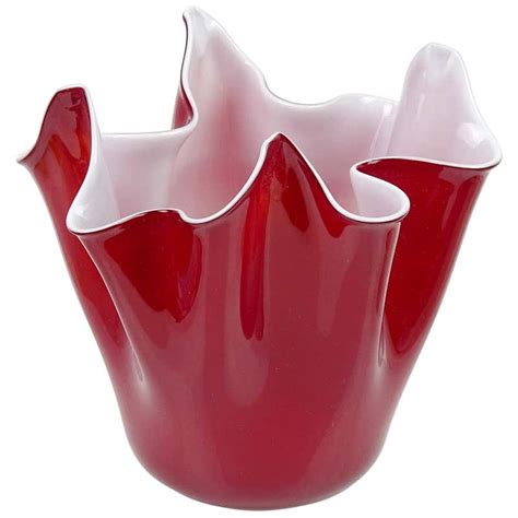 Murano Italian Grey Cased Sculptural Art Glass Vase Midcentury For Sale