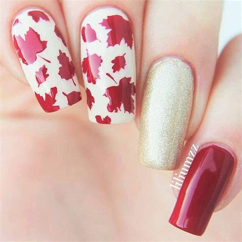 Falling For Autumn Amazing Manicure By Liliumzz ️ Leaf Nailvinyls