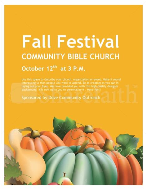 Fall Festival Church Flyer Sharefaith Media