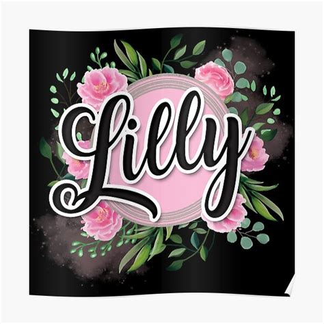 Lilly Name Poster For Sale By Badinboow Redbubble
