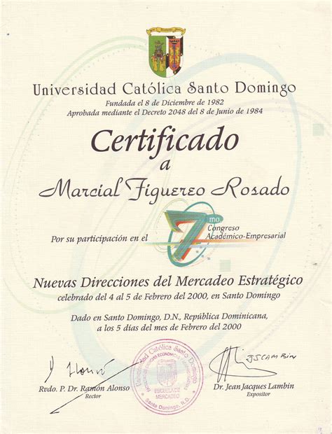 La Cita Con Dios Certificados De Marcial Figuereo Rosado