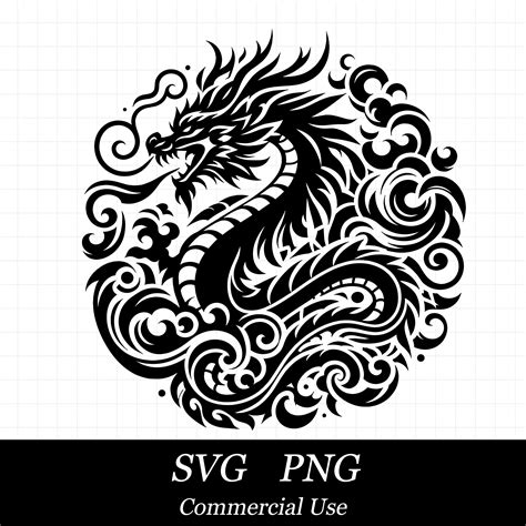 Dragon Svg Png Chinese Dragon Svg Fantasy Svg Svg Files For Cricut