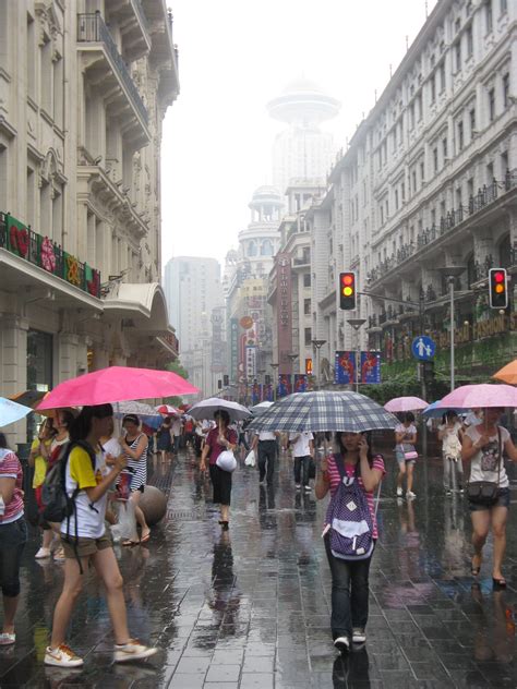 Shanghai In The Rain China 비