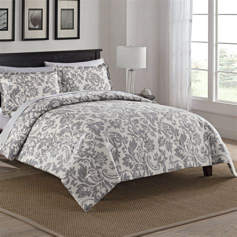 Cozy up to plush textures and superior warmth. Bungalow 100% Cotton 3 Piece Reversible Comforter Set ...