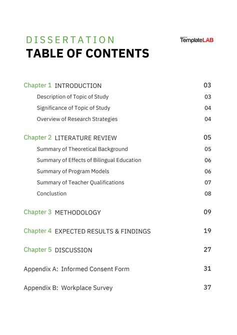 21 Table Of Contents Templates And Examples Word Ppt Templatelab