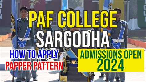Paf College Sargodha Admissions 2024 Your Gateway To Excellence Youtube