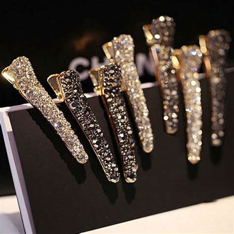 Bling Charming Women Hair Clips Alloy Crystal Hairpins Barrettes Girls