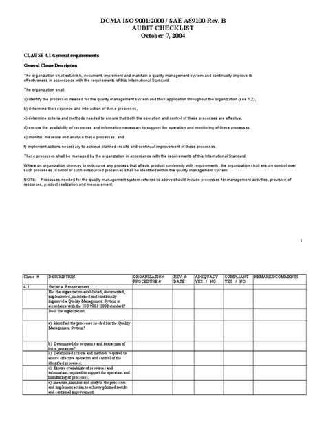 Dcmaiso9001 As9100 Checklist Verification And Validation Quality