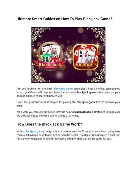 Ppt Ultimate Smart Guides On How To Play Blackjack Game Powerpoint