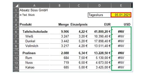 Excel bietet eine vielzahl von formeln an, um auch in dynamischen und komplexen kalkulationen einen hohen in diesem beispiel sehen sie, wie sie die formel datum dazu nutzen können, um. Excel: Mit der Formel WENNNV nicht vorhandene Daten ...