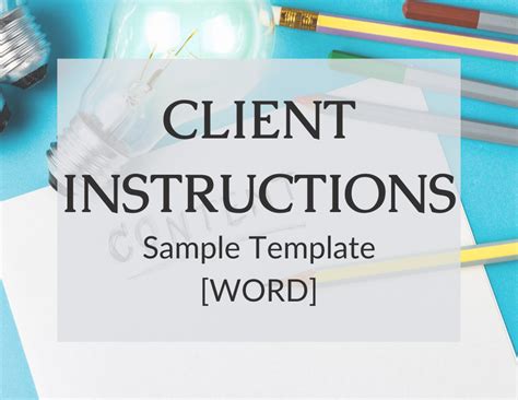 Sample Client Instructions Advisor Transition Services