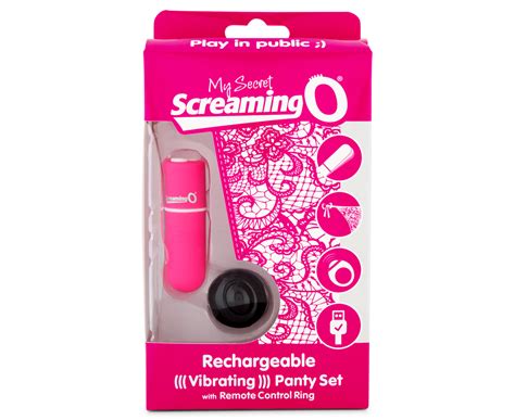Screaming O Rechargeable Vibrating Panty Set Pink Au