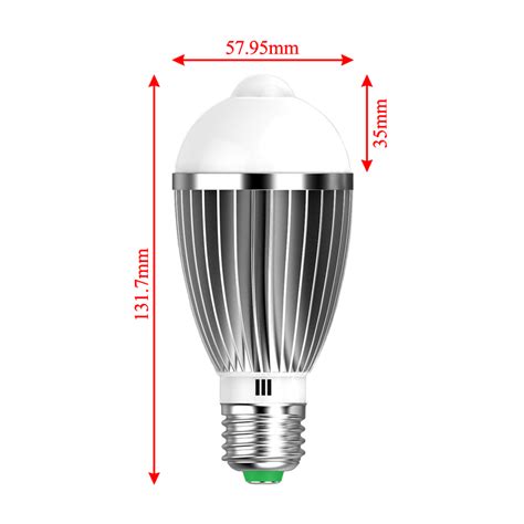 7w Warmweiß E27 Led Birne Glühbirne Mit Bewegungsmelder Pir Sensor