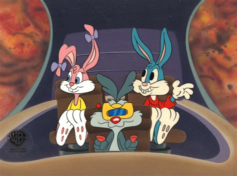 Warner Bros Studio Artists Tiny Toons Production Cel On Hand Painted