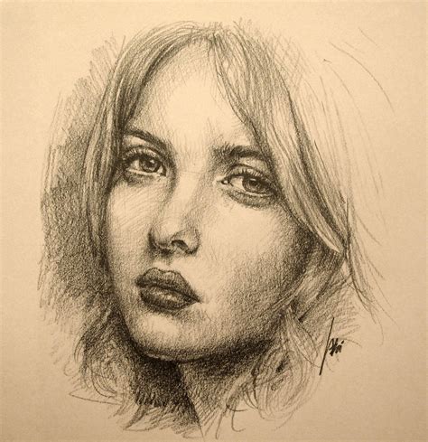 Portrait Drawing Of A Girl Art Of Wei