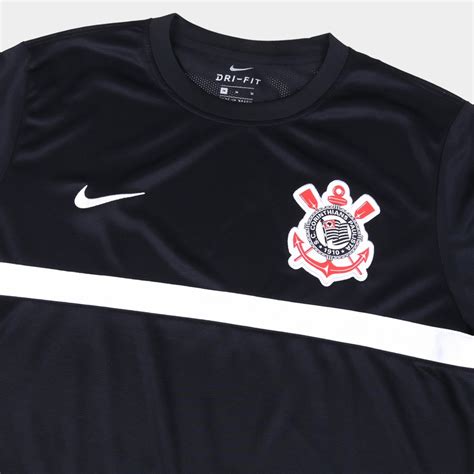 Camisa Corinthians Treino 2021 Nike Masculina Preto E Branco Shop