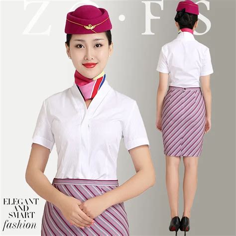 Latest Elegent Stewardess Airline Uniform For Sexy Stewardess Customize