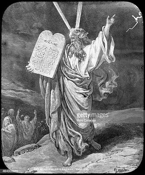 Moses On Mount Sinai With The Ten Commandments Photos And Premium High