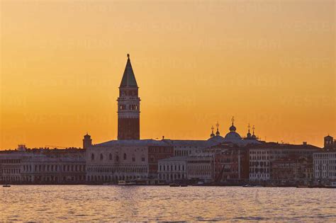 Italy Venice Campanile Di San Marco Stock Photo