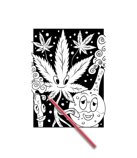 Stoner Coloring Page Colouring Page For Adults Stoner Coloring Book
