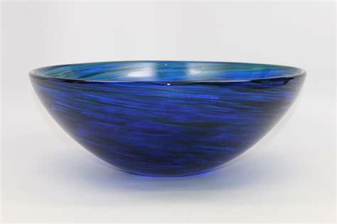 As with all our glass vessels, the artisan models are constructed of tempered glass. cobalt blue vessel sink and cabinet | Blue Water Blown ...