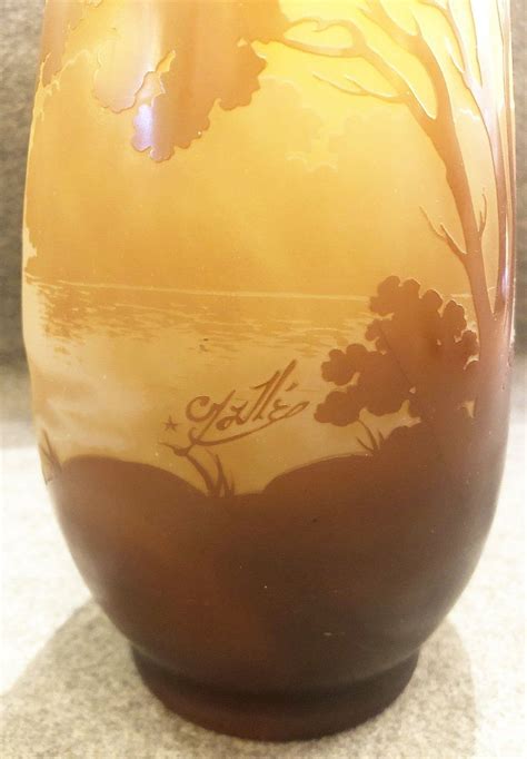 Art Nouveau Vase With The Star Signature Of Emile Gallé Late 1904 1908 Glass Paste Antikeo