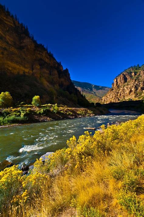 View Of The Colorado River Passing Through Glenwood Canyon Glenwood