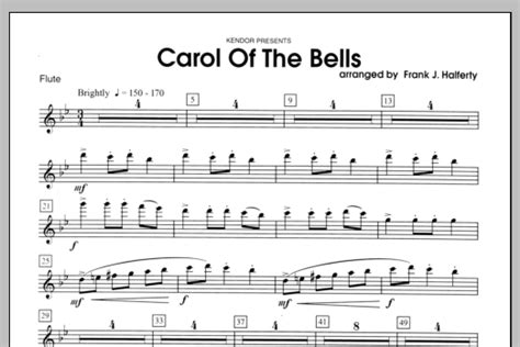 Carol Of The Bells Flute Sheet Music Direct