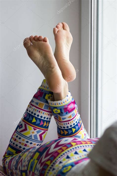 Home Studio Close Detailed Shot Sexy Beautiful Female Feet Soles Stock Photo Yuriosav
