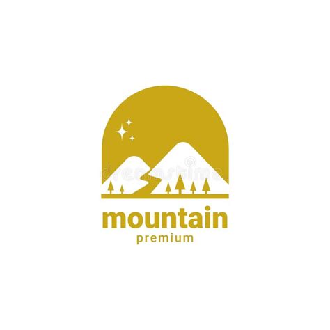 Colinas Montañosas Con Plantilla De Vector De Diseño De Logotipo De
