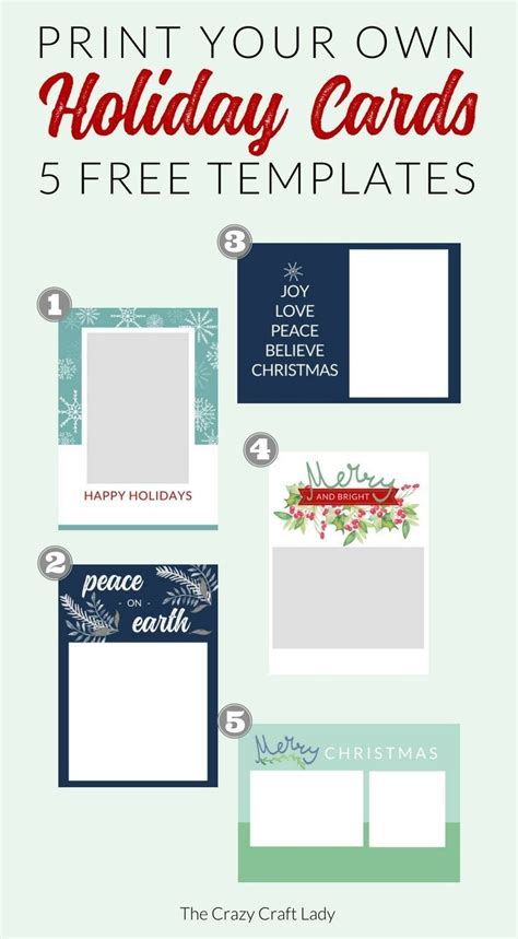 Free Christmas Photo Card Templates Printable