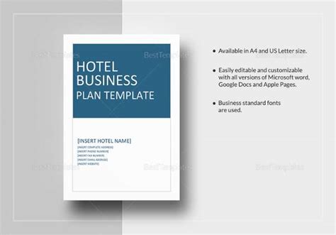 We use our proprietary financial model for the startup of any type of. 12 Sample Hotel Business Plan Templates to Download | Sample Templates