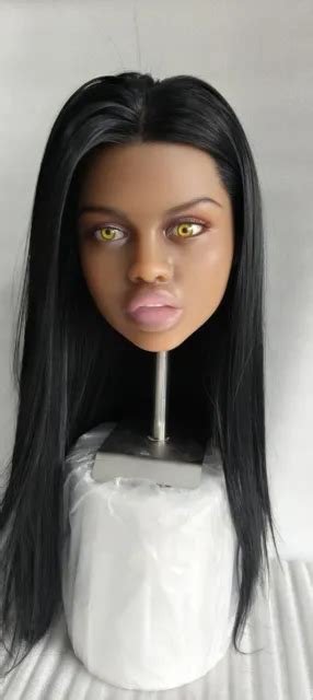 Full Silicone Sex Doll Head Implanted Hairs Adult Love Toys For Men