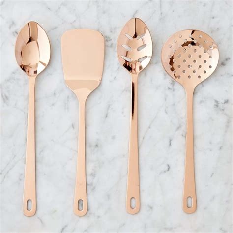 Shop cookware & bakeware & more. Copper Utensils, Set of 4 | Williams Sonoma