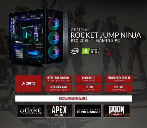 Official Rocket Jump Ninja Gaming Pc Rtx 2080 Ti Rjnr2g Mwave